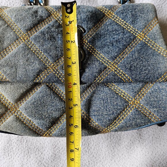 Steve Madden BVOLTURI Quilted Denim Crossbody Purse - Picture 11 of 12
